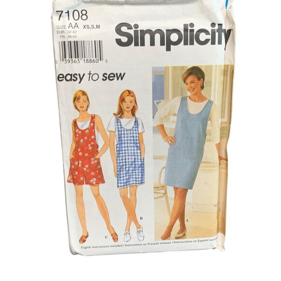 Simplicity 7108 Easy To Sew Misses' Jumper Pattern XS/S/M - uncut - Picture 1 of 2